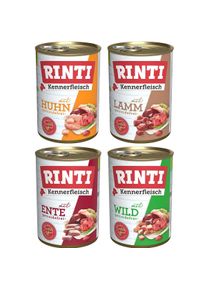 Rinti Kennerfleisch Mix Lamm & Huhn & Ente & Wild 24x400g