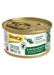 24x70g GimCat Superfood ShinyCat Duo Thunfischfilet mit Zucchini