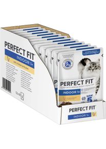 12x85g Perfect Fit Katzenfutter Indoor mit Huhn & Erbsen