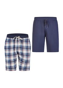 Phil & Co. Berlin Pyjamashorts 'Cozy Classics' Herren blau Größe M