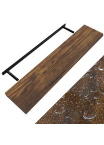 Casaria Półka ścienna Wisząca 110cm Dąb Ciemny + Wspornik