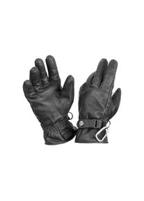 Pearlwood, Herren, Lederhandschuhe &raquo;Hooker&laquo; Verstellbarer Lederriegel mit Original Druckknopf, black, black, 100% echtes Rindleder Vintage Look