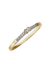 Firetti, Damen, Diamantring &raquo;Schmuck Geschenk Gold 333 Damenring Verlobungsring Goldring Memoire&laquo; mit Brillanten, gelbgoldfarben-wei&szlig;goldfarben, 