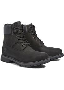 Timberland, Damen, Schn&uuml;rboots &raquo;6in Premium Shearling&laquo; Winterstiefel, Schn&uuml;rstiefel, Winterschuhe, wasserdicht, gef&uuml;ttert, schwarz, 40, schwarz, 