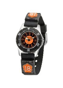 Jacques Farel , Jungen , Quarzuhr »KWD 4000« Armbanduhr, Kinderuhr, ideal auch als Geschenk , schwarz-orange , Trendige Armbanduhr für Jungen