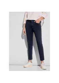 Street One , Chinohose in Satin-Optik , deep blue , Länge 26 , 42 -Länge 26 , 42 , Chinohose in 7/8-Länge von Street One