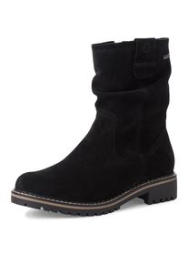 Tamaris , Winterstiefelette, Blockabsatz, Winterboots, Stiefelette mit Duo Tex-Ausstattung , schwarz , 41 , 41 , Winterboots mit Raffungen am...