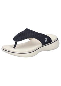 RIEKER Sport , Zehentrenner, Sommerschuh, Strandschuh, Badeschuh, Urlaubschuh mit weichem Zehensteg , nachtblau , 39 , 39 , Zehentrenner - ideal...