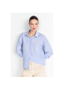 RICHROYAL , Hemdbluse Mit Rundhalsausschnitt und Knopfleiste , skyway blue , 42 , 42 , Klassische Bluse von RICHROYAL