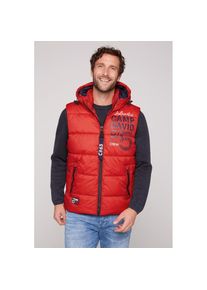CAMP DAVID , Steppweste mit Reißverschlusstaschen , royal red , L , L , Steppweste von CAMP DAVID