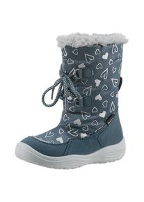 Superfit , Kinder , Winterstiefel »CRYSTAL WMS: mittel« Snowboots, Schnürstiefel, Winterschuh mit Glitzer , jeansblau-silberfarben Herzchen , 33 ,...