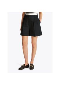 Tommy Hilfiger, Damen, Shorts &raquo;LINEN MIX PLEATED SHORT&laquo; mit Falten, k&uuml;hlendes Premium Leinen, Black, N-Gr, 36 -N-Gr, Black, Shorts von Tommy Hilfiger