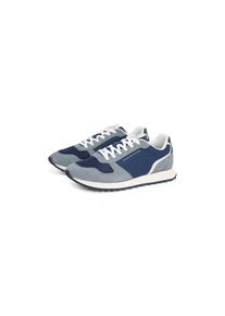 Tommy Hilfiger , Damen , Sneaker »NEW RUNNER EVA MIX« , Freizeitschuh, Halbschuh, Schnürschuh mit Kontrastbesätzen , blau kombiniert , 46 , 46 ,...