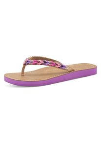Tamaris , Zehentrenner, Sommerschuh, Schlappen, Strandschuh in Flechtoptik , violett kombiniert , 36 , 36 , Schicker Zehentrenner für Strand und...