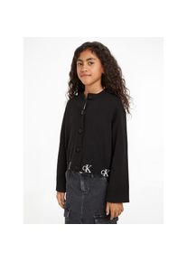 Calvin Klein Jeans , Kinder,Jugendliche , Cardigan »MONOGRAM LOGO CARDIGAN«, für Kinder bis 16 Jahre , Ck Black , 14 (164) , 14 (164) , Strickjacke...