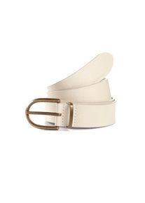 Tom Tailor, Damen, Lederg&uuml;rtel &raquo;TTSYLKE&laquo; 3 cm breiter Dameng&uuml;rtel, Schlie&szlig;e im Vintage-Look, reines Leder, off white uni, off white uni, TTSYLKE ist 