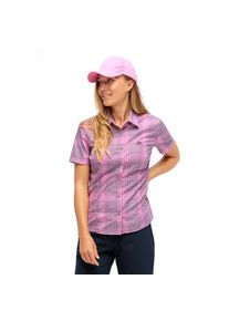 Maier Sports, Damen, Karobluse mit Hemdblusenkragen, pick beet/pi, 56, pick beet/pi, Modische Bluse von Maier Sports