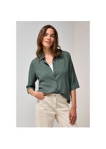 Cecil , Hemdbluse mit Struktur und Knopfleiste , dark balmy khaki , XL (44) , XL (44) , Sommerliche Bluse von Cecil