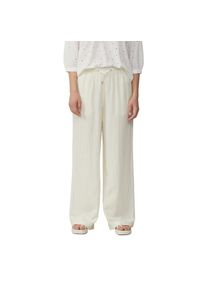 QS, Damen, Leinenhose Sommerhose mit Gummizug, white, L&auml;nge 32, 42 -L&auml;nge 32, white, Hose von QS