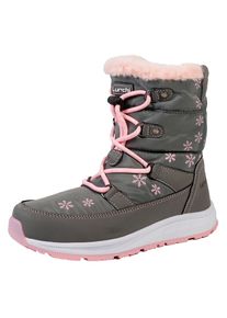 Lurchi , Kinder,Jugendliche , Winterstiefel »Alby-TEX« , Sschneeboots mit Schneeflocken, Größenschablone zum Download , grau-rosa , 31 , 31 ,...