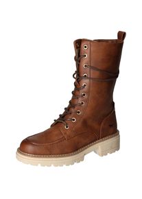 Mustang Shoes , Damen , Schn&uuml;rstiefelette , Rei&szlig;verschluss-Boots, Schn&uuml;rboots, Kurz-Stiefel mit Blockabsatz , cognacfarben , 36 , 36 , Mit...