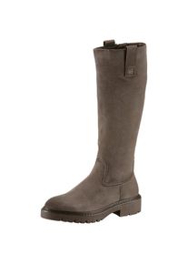 Tamaris , Stiefel , Blockabsatz, Langschaft-Stiefel im Antik-Look , taupe , 42 , 42 , Reißverschluss-Stiefel mit ca. 37-cm-Schafthöhe