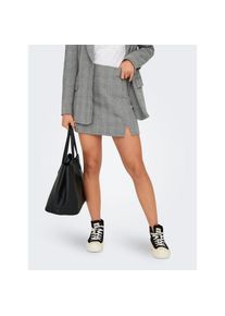 Only , Minirock »ONLCAROL LIFE CHECK SLIT SKIRT CC TLR« , Black Checks:WHITE CHECKS , 34 , 34 , Karierter Minirock von Only