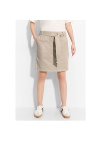 Cecil , Midirock mit Stoffgürtel , boulder beige , S (38) , S (38) , Papertouch Rock von Cecil