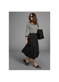 Laura Scott , Damen , 2-in-1-Kleid mit Streifen-Design , schwarz-weiß-gestreift , N-Gr , 36 -N-Gr , 36 , 2-in-1-Kleid für vielseitige Looks