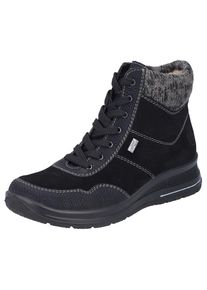 Rieker , Winterboots , Stiefelette, Outdoorboots mit wasserabweisender TEX-Membran , schwarz , 40 , 40 , Schnürboots mit Strickkragen