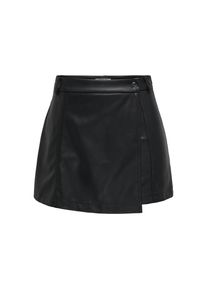 Only , Hosenrock »ONLSHANE MW FAUX LEA SKORT PNT« , Black , M (38) , M (38) , Kurzer Hosenrock von Only