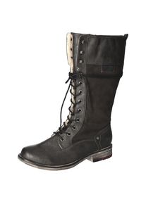 Mustang Shoes , Winterstiefel , Blockabsatz, Schnürstiefel, Langschaftstiefel, Innenreißverschluss , anthrazit-grau , 42 , 42 , Winterstiefel mit...