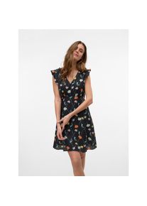 V&eacute;ro Moda Vero Moda, Damen, Maxikleid &raquo;VMFLORA OLGA CS SHORT DRESS WVN GA&laquo; Sommerkleid, Black AOP:Olga, N-Gr, M -N-Gr, Black AOP:Olga, Langes Kleid von Vero 