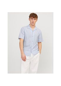 Jack & Jones Jack & Jones , Damen , Kurzarmhemd »JJESUMMER RESORT LINEN BLEND SHIRT SS SN« , cashmere blue , N-Gr , XXL -N-Gr , XXL , Kurzarmhemd von Jack & Jones