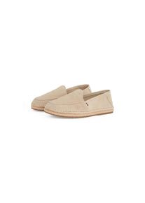 Tommy Hilfiger, Damen, Espadrille &raquo;HILFIGER FLEX ESPA SUEDE LOAFER&laquo; , Sommerschuh, Schlupfschuh, Slipper mit Bastbezug am Plateau, beige, 43, beige, 
