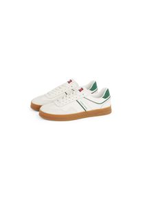 Tommy Jeans , Damen , Sneaker »THE GREENWICH LEATHER« , Freizeitschuh, Halbschuh, Schnürschuh mit kontrastfarbenen Details , ivory-grün , 46 , 46 ,...