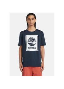 Timberland , Herren , T-Shirt »STACK LOGO Short Sleeve Tee« , Dark Sapphire , S , S , T-Shirt von Timberland