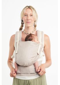 Free-to-Grow Linen Ergonomic Baby Carrier: Sand | Baby Tula EU - Brown