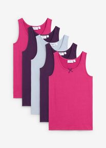 Undertrøye (5-pack), lilla, størrelse 140/146, bonprix
