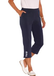 Damska Capri nohavice s kvet. výšiv. na dol. zakonč. námornícka modrá veľkosť 25