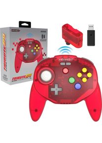 retro-bit Tribute 64 2.4GHz (Mac, Switch, PC), Gaming Controller, Rot