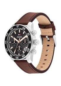 Tommy Hilfiger Män Analog klocka '85' brun / svart / silver Storlek One Size