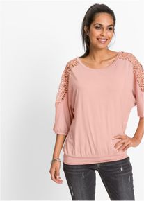 bonprix Femei Bluză oversize din material cu viscoză, roz, 36/38
