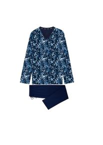 HOM Pyjama ' Compiegne Long Sleepwear ' Herren blau Größe S Geblümt/Floral