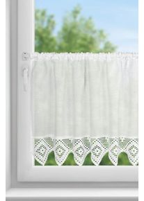 ArtFir Krátka záclona ISAAC P | biela 150 x 60 cm