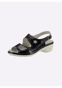 Dames sandaaltjes in zwart ,maat 41, Witt, 50% Glad leer, 50% Lakleer