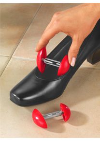 Damen Schuhdehner in rot-silberfarben ,Gr&ouml;&szlig;e Paar, WITT, 100% ABS (Acrylnitril-Butaden-Styrol)
