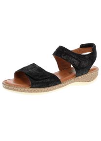 Reflexan Dames Sandaal van nubuckleer in zwart ,maat 37, Witt, 100% Nubuckleer