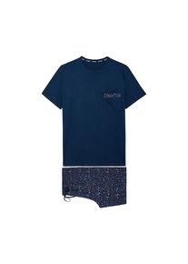 HOM Shorty ' Broceliande Short Sleepwear ' Herren blau Größe S Geblümt/Floral