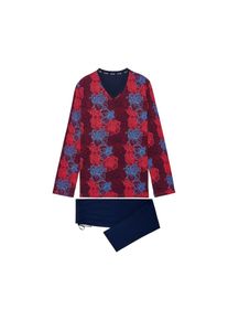 HOM Pyjama ' Bouquet Long Sleepwear ' Herren blau, rot Größe S Geblümt/Floral